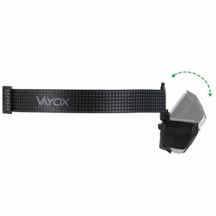 Lanterna de cabeça LED com regulação, sensor e luz vermelha  2xLED/5W/5V/3xAAA IP65 500 brilhante 1200 mAh