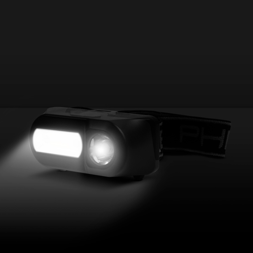 Lanterna de cabeça LED com sensor LED/3W/Li-ion 1200mAh IP54