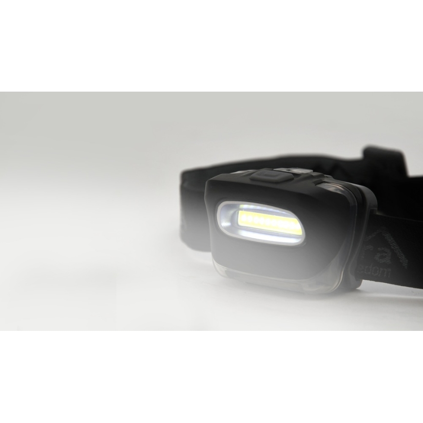 Lanterna de cabeça LED LED/3xAAA preta