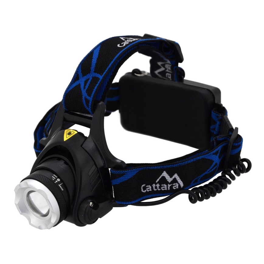Lanterna de cabeça recarregável LED LED/6W/7,4V 5600 mAh IP44 preto/azul