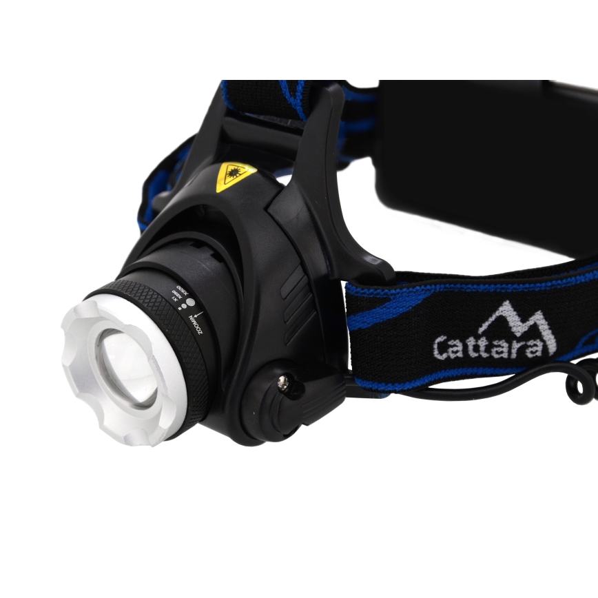 Lanterna de cabeça recarregável LED LED/6W/7,4V 5600 mAh IP44 preto/azul