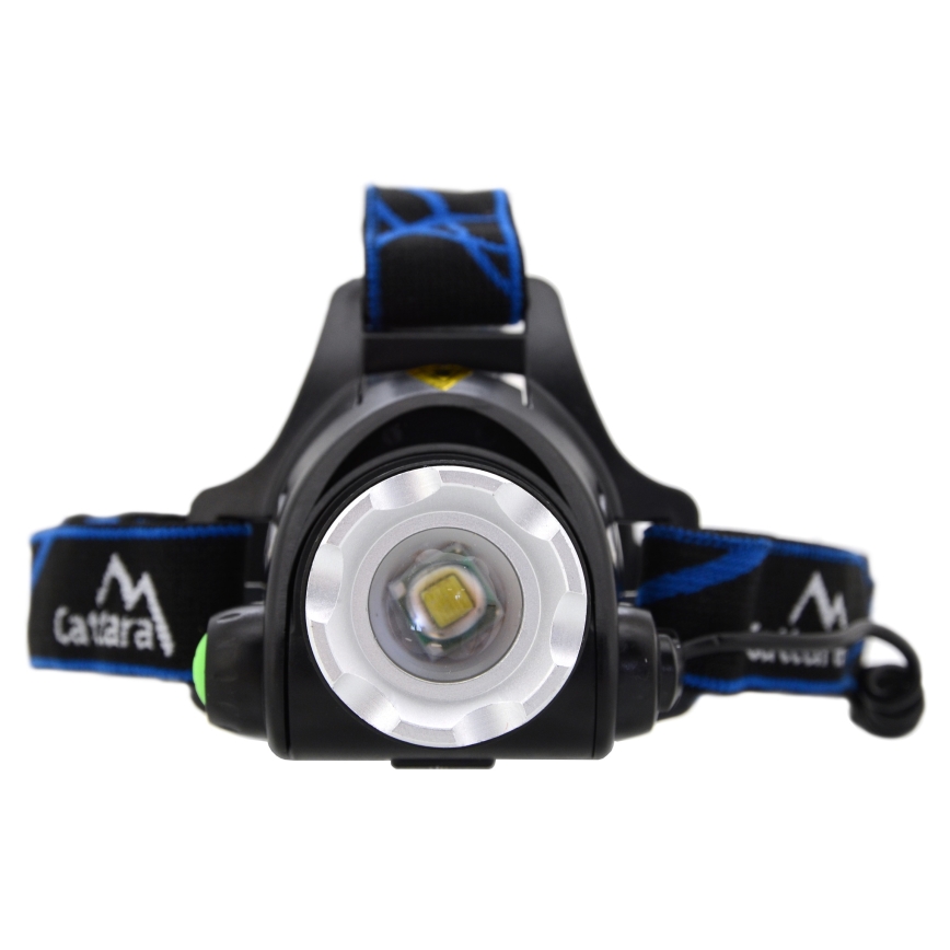 Lanterna de cabeça recarregável LED LED/6W/7,4V 5600 mAh IP44 preto/azul