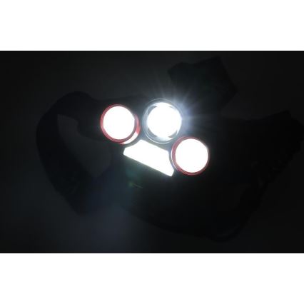 Lanterna de cabeça recarregável LED LED/USB 670lm 3000 mAh