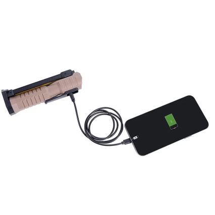 Lanterna de trabalho LED recarregável com função power bank LED/4W/5V IPX4 600 brilhante 2000 mAh