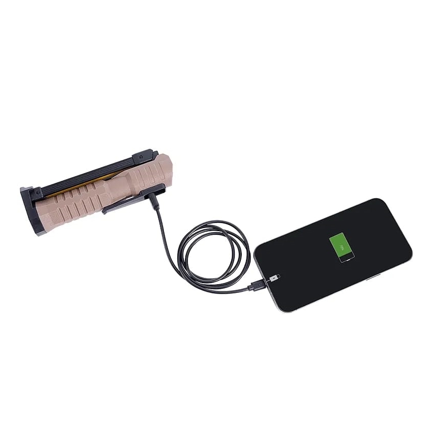 Lanterna de trabalho LED recarregável com função power bank LED/4W/5V IPX4 600 brilhante 2000 mAh