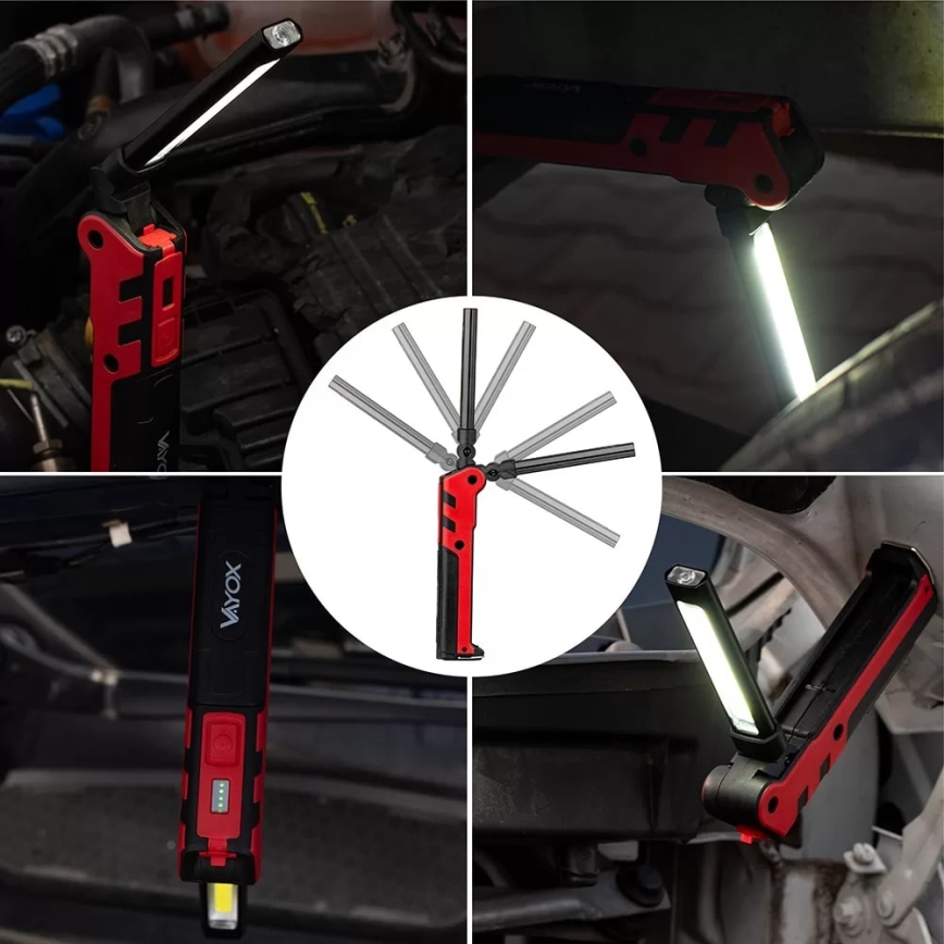 Lanterna de trabalho LED recarregável LED/5W/5V IPX2 360 brilhante 2000 mAh