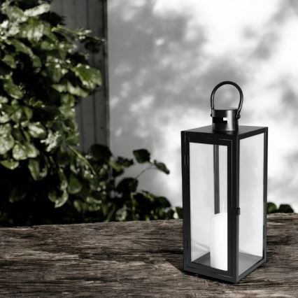Lanterna decorativa 63 cm preta