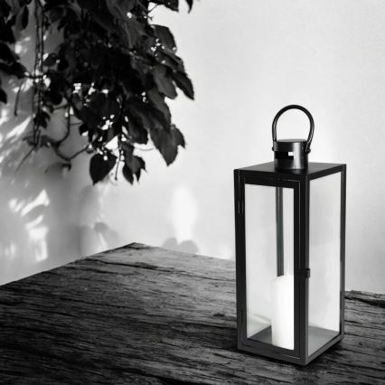 Lanterna decorativa 63 cm preta