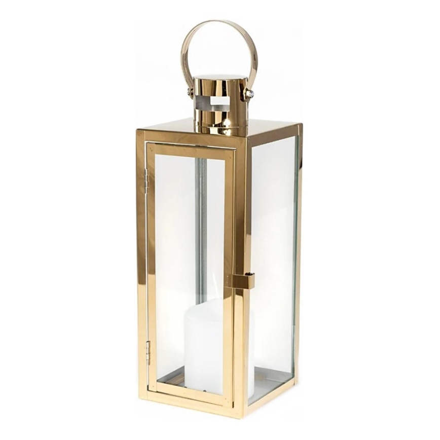 Lanterna decorativa dourada 38 cm