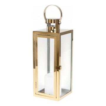 Lanterna decorativa dourada 63 cm