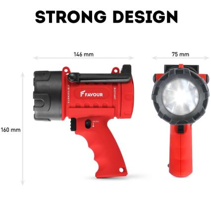 Lanterna industrial LED com regulação LED/5W/3xC IP67