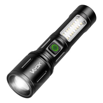Lanterna LED com regulação e luz vermelha LED/5W/5V IPX4 260 brilhante 2000 mAh