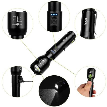 Lanterna LED com regulação LED/20W/5V IPX4 800 brilhante 2000 mAh