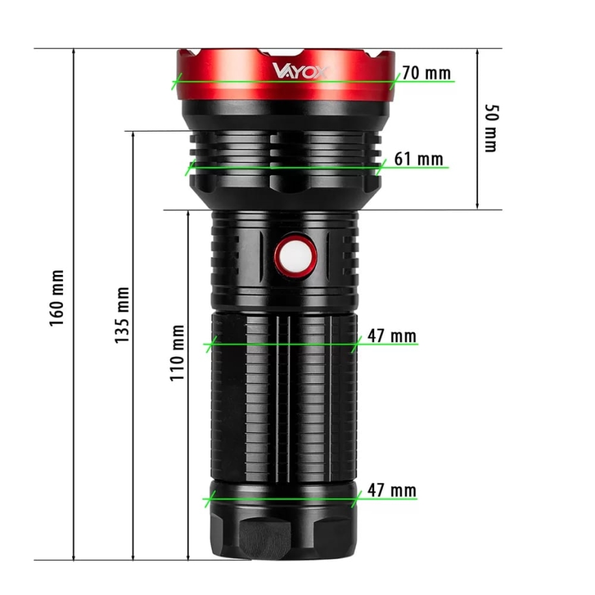 Lanterna LED com regulação LED/20W/5V IPX5 2000 brilhante 6000 mAh