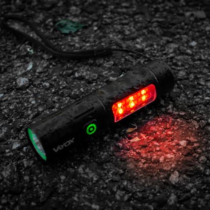 Lanterna LED com regulação e luz vermelha LED/5W/5V IPX4 250 brilhante 2000 mAh