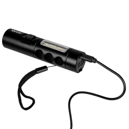 Lanterna LED com regulação e luz vermelha LED/5W/5V IPX4 250 brilhante 2000 mAh