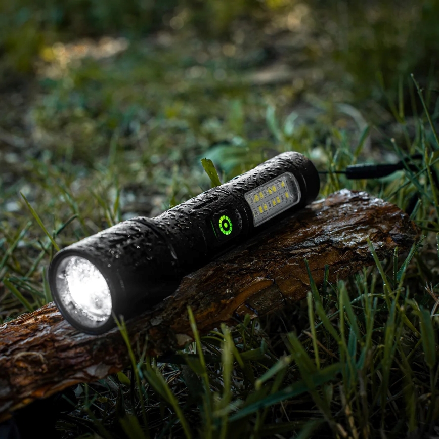 Lanterna LED com regulação e luz vermelha LED/5W/5V IPX4 260 brilhante 2000 mAh