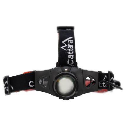 Lanterna LED LED/3W/3xAAA IP44 preta/vermelha