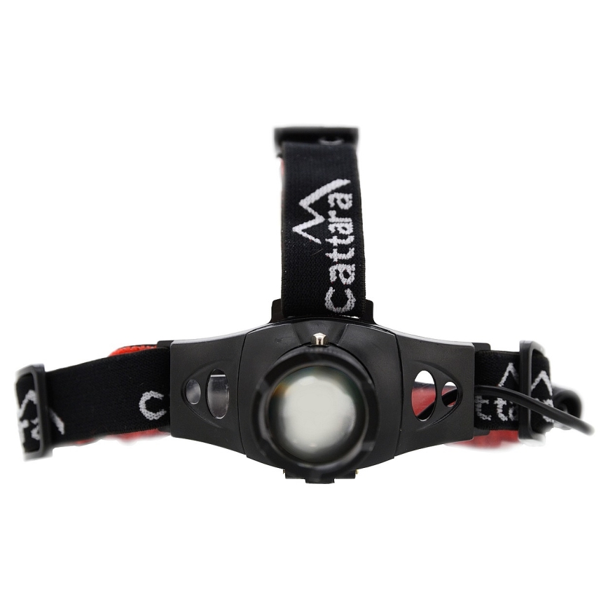 Lanterna LED LED/3W/3xAAA IP44 preta/vermelha
