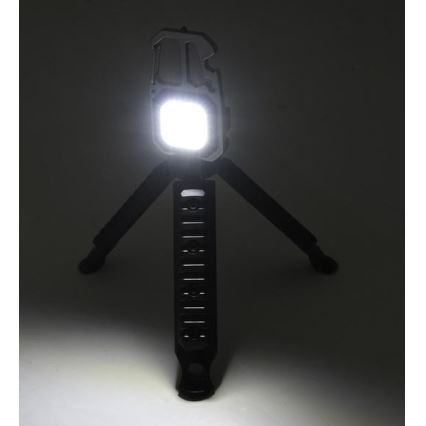 Lanterna LED multifunções com suporte LED/USB-C 400 mAh