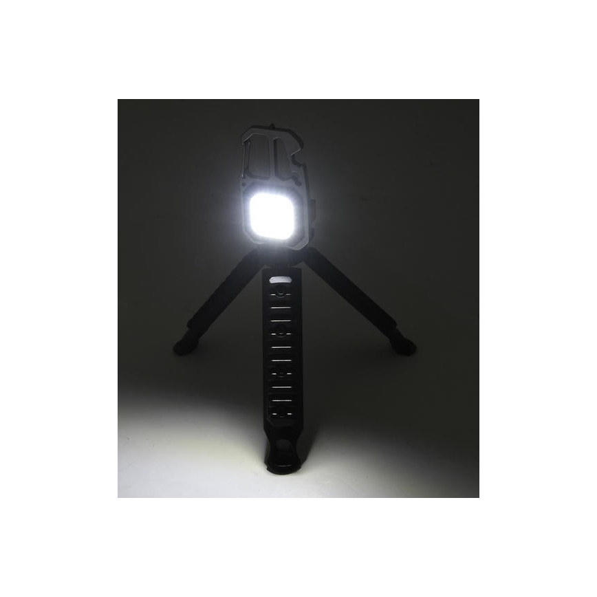 Lanterna LED multifunções com suporte LED/USB-C 400 mAh