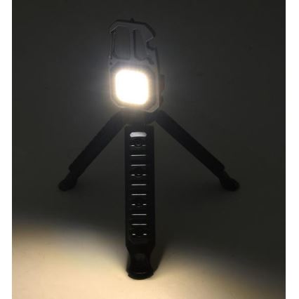 Lanterna LED multifunções com suporte LED/USB-C 400 mAh