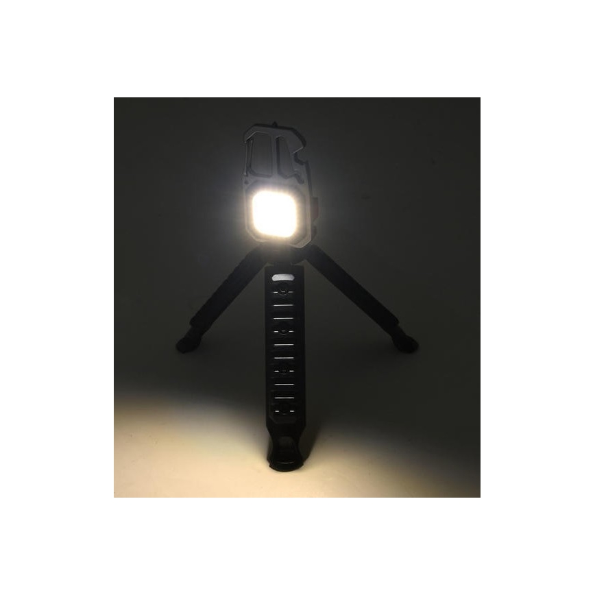 Lanterna LED multifunções com suporte LED/USB-C 400 mAh
