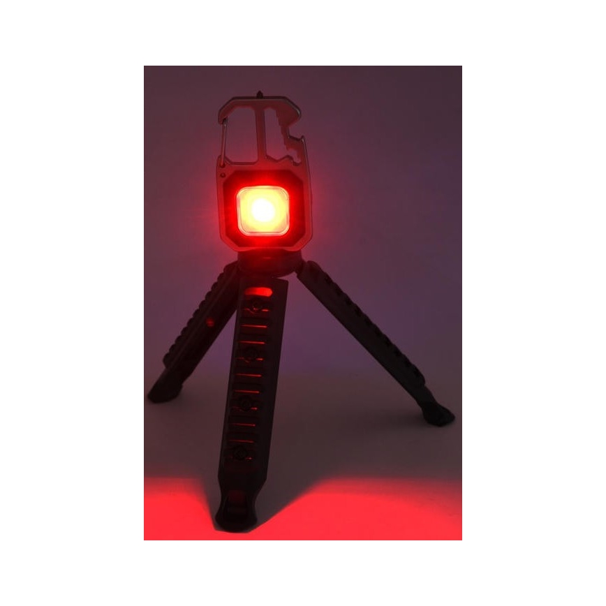 Lanterna LED multifunções com suporte LED/USB-C 400 mAh