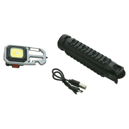 Lanterna LED multifunções com suporte LED/USB-C 400 mAh