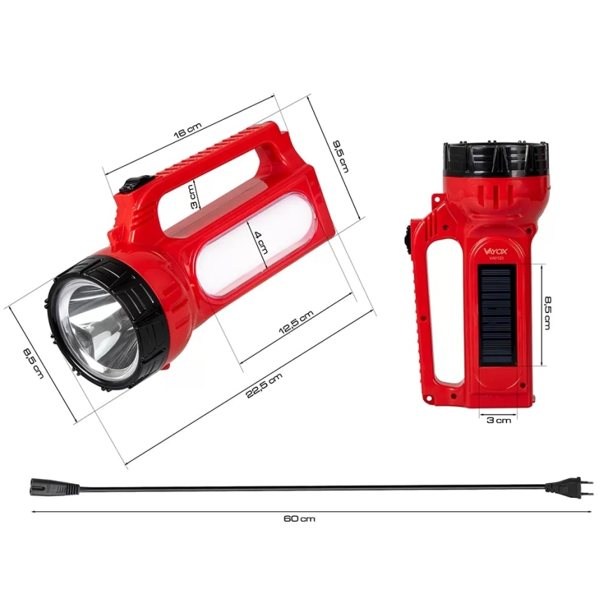 Lanterna LED solar LED/7W/230V 400 brilhante 3200 mAh