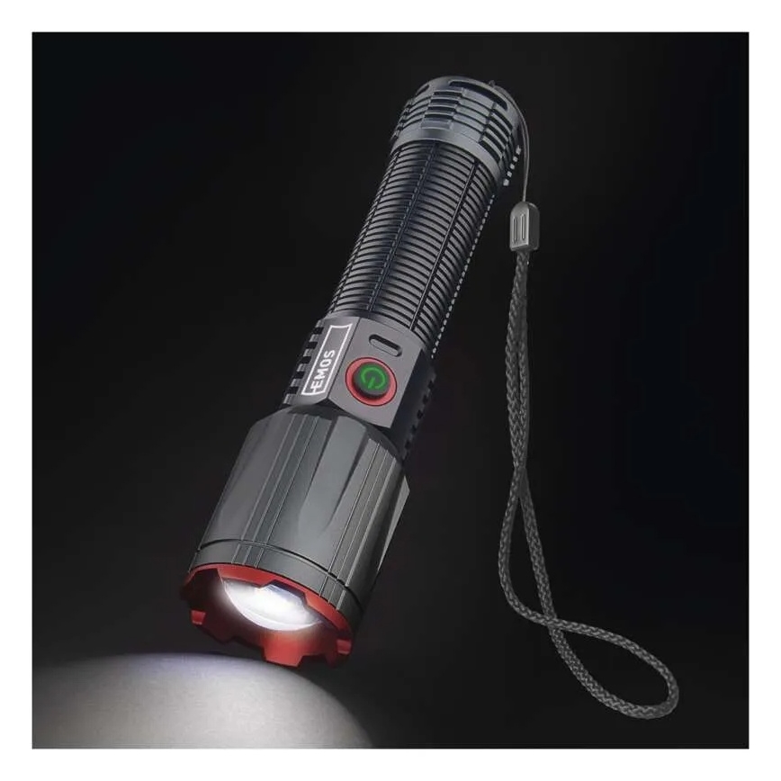 Lanterna metálica recarregável LED/5V 3000 brilhante 5000 mAh IP43