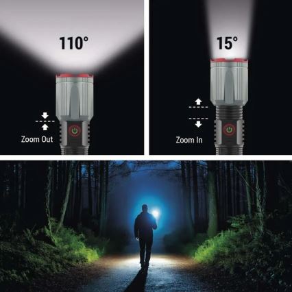 Lanterna metálica recarregável LED/5V 3000 brilhante 5000 mAh IP43