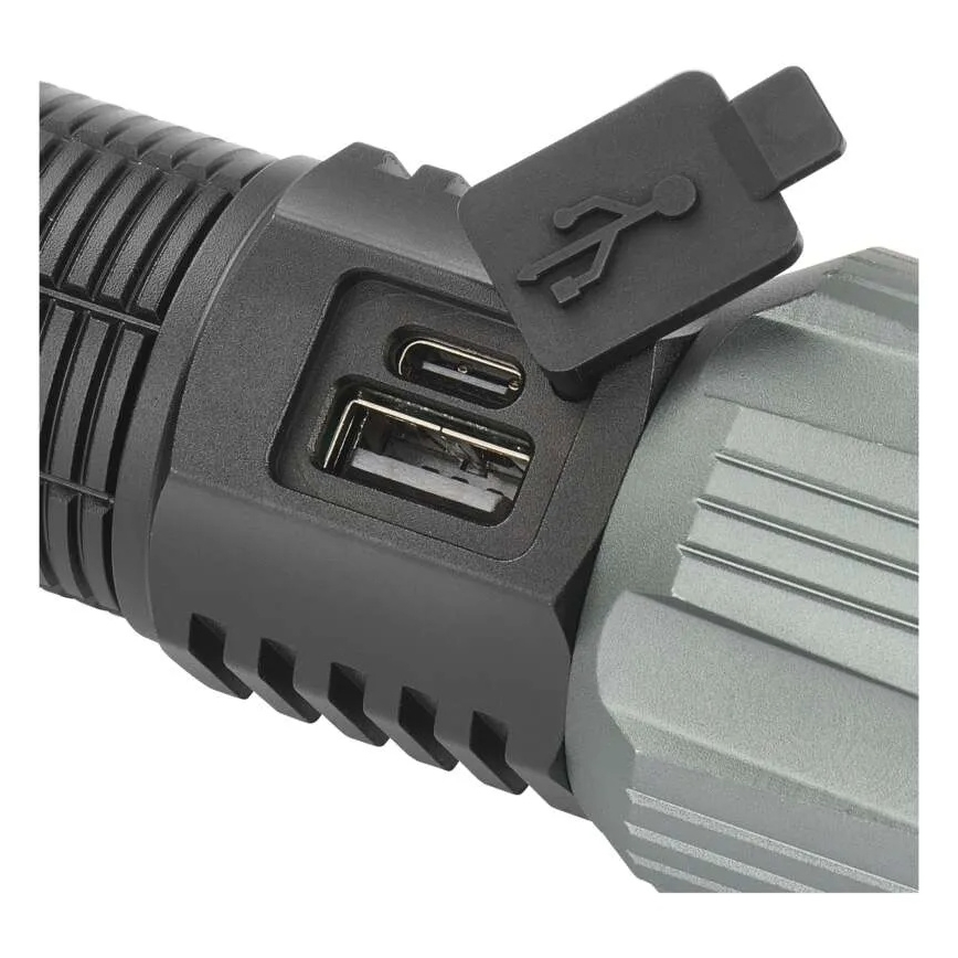 Lanterna metálica recarregável LED/5V 3000 brilhante 5000 mAh IP43