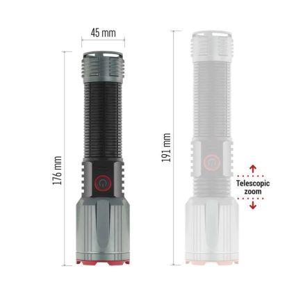 Lanterna metálica recarregável LED/5V 3000 brilhante 5000 mAh IP43