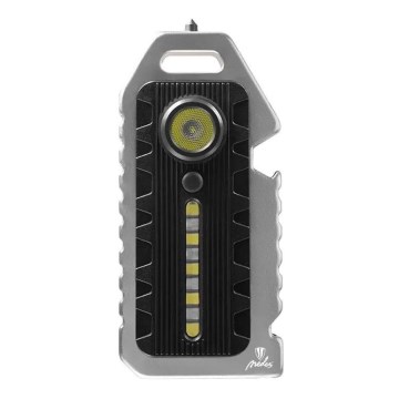 Lanterna multifunções recarregável e regulável LED/1W/5V IP44 400 mAh 50 lm