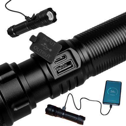 Lanterna LED regulável e com power bank LED/10W/5V IPX4 600 brilhante 2000 mAh