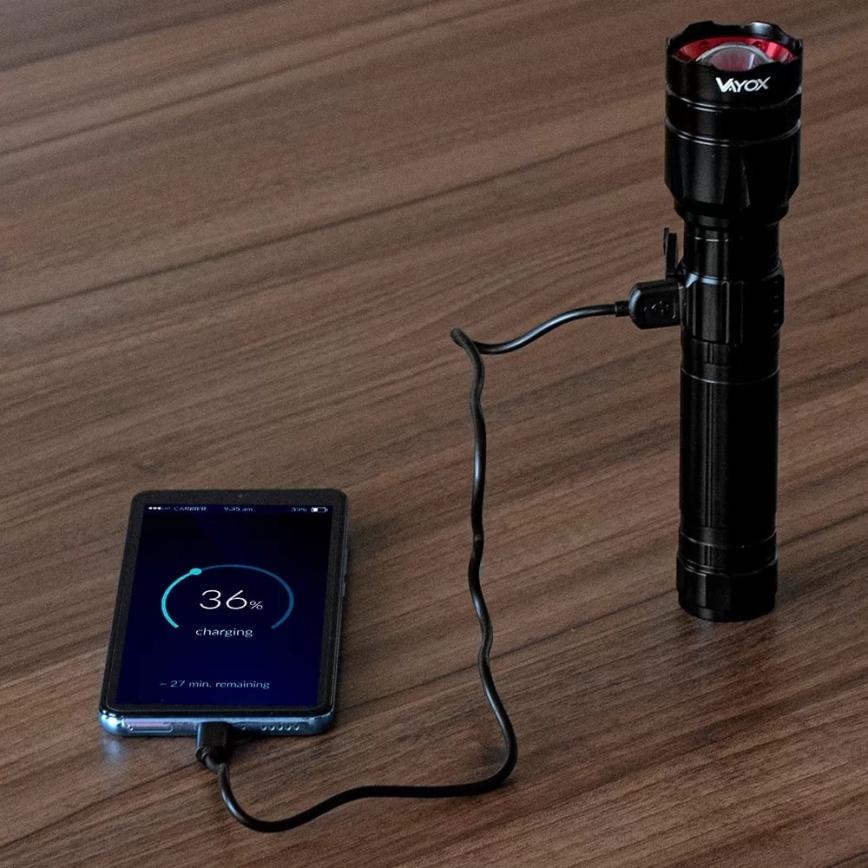 Lanterna LED regulável com power bank função LED/30W/5V IPX5 1060 brilhante 5000 mAh