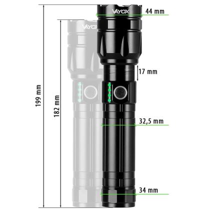 Lanterna LED regulável com power bank função LED/30W/5V IPX5 1060 brilhante 5000 mAh