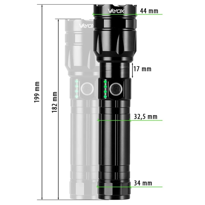 Lanterna LED regulável com power bank função LED/30W/5V IPX5 1060 brilhante 5000 mAh