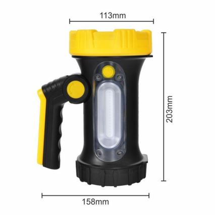 Lanterna recarregável LED LED/5W/4000mAh + LED/3W