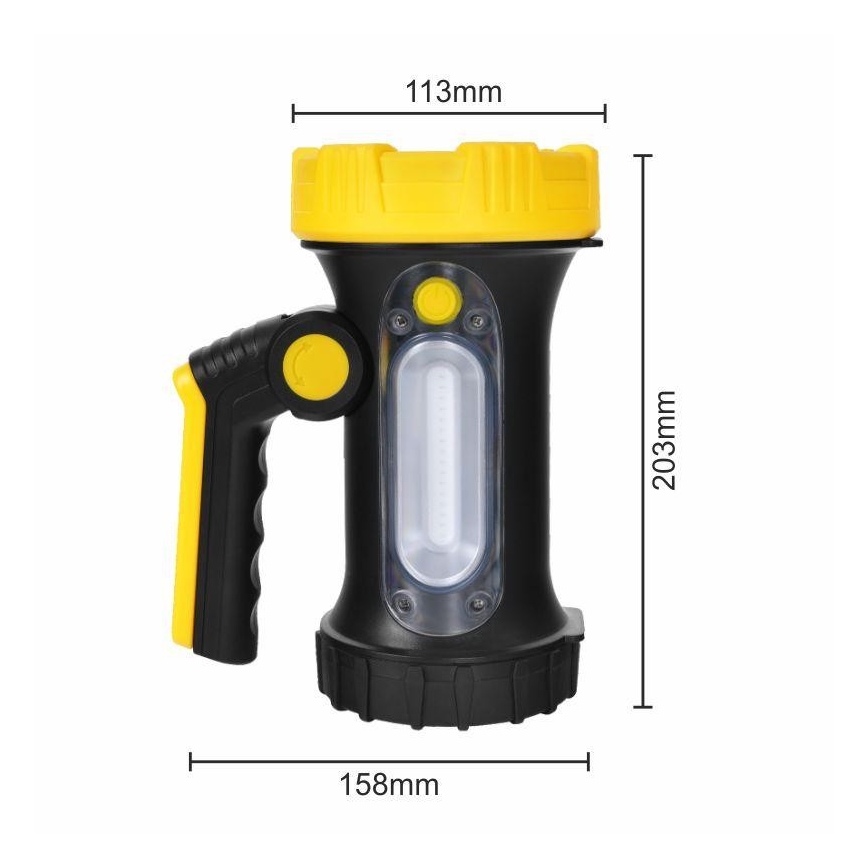 Lanterna recarregável LED LED/5W/4000mAh + LED/3W