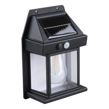 Lanterna solar LED regulável com sensor — 3,7 V, IP44, 1200 mAh