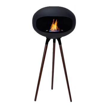 Lareira a bioetanol TOKIO 45x100 cm 2kW preta