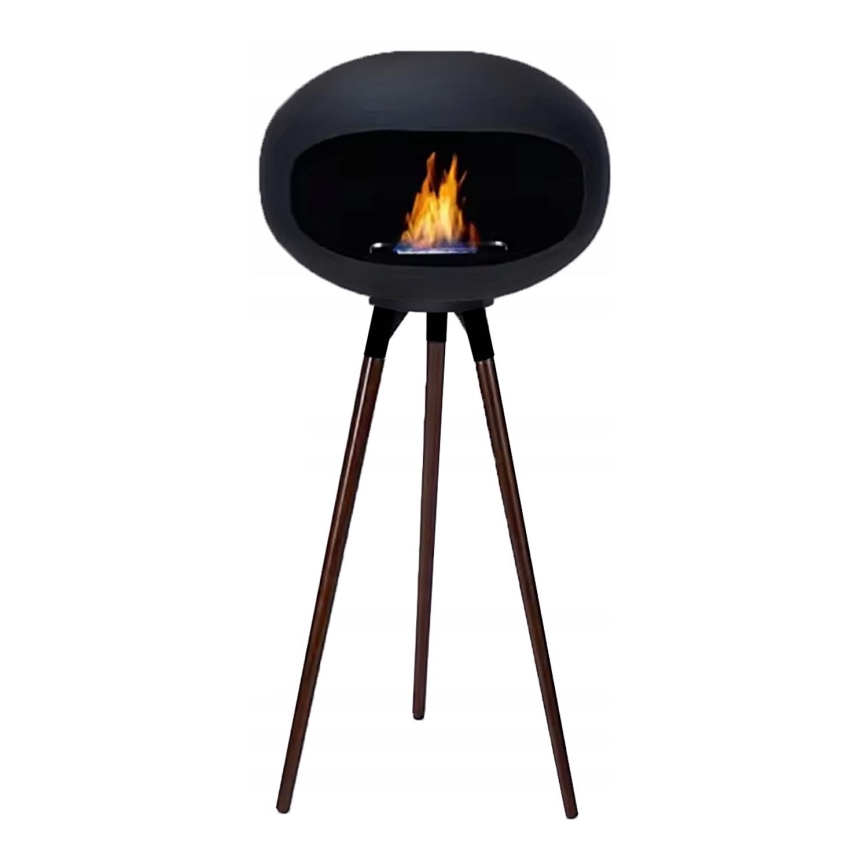Lareira a bioetanol TOKIO 45x100 cm 2kW preta