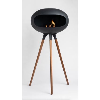 Lareira a bioetanol TOKIO 45x100 cm 2kW preta