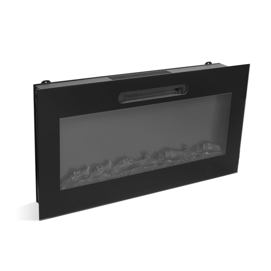 Lareira elétrica de parede LED com aquecimento LED/2000W/230V 48x91 cm + controlo remoto