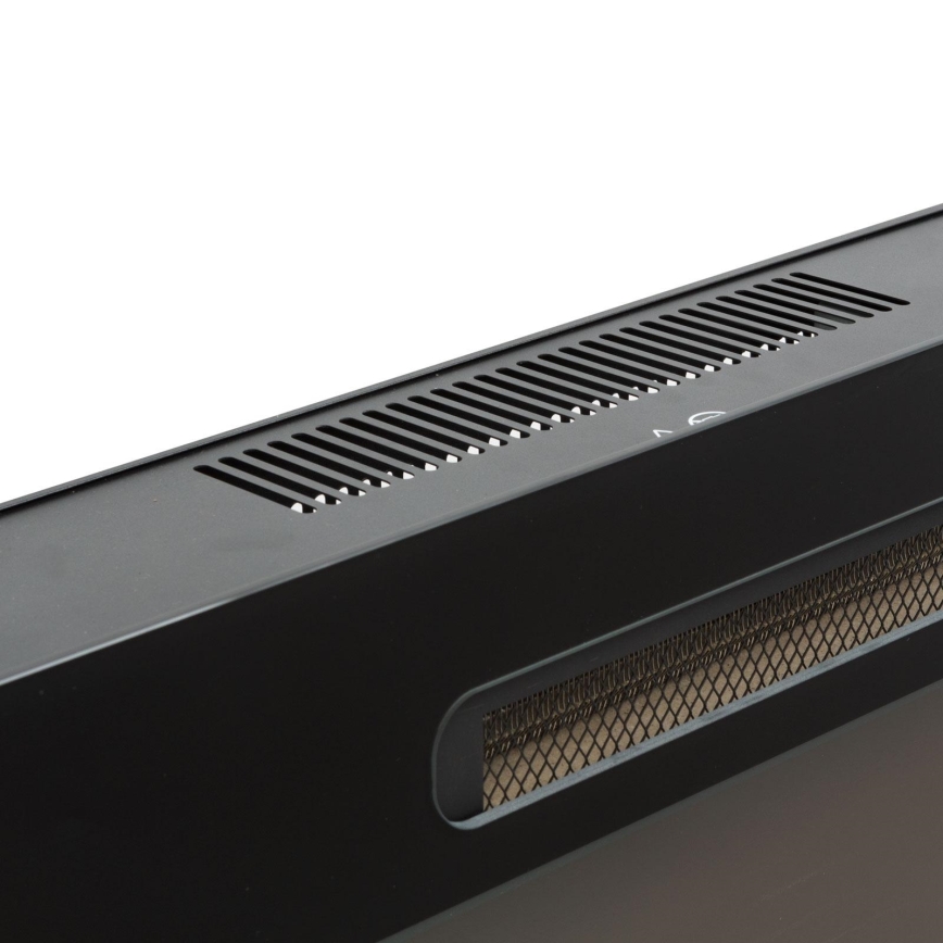 Lareira elétrica de parede LED com aquecimento LED/2000W/230V 48x91 cm + controlo remoto