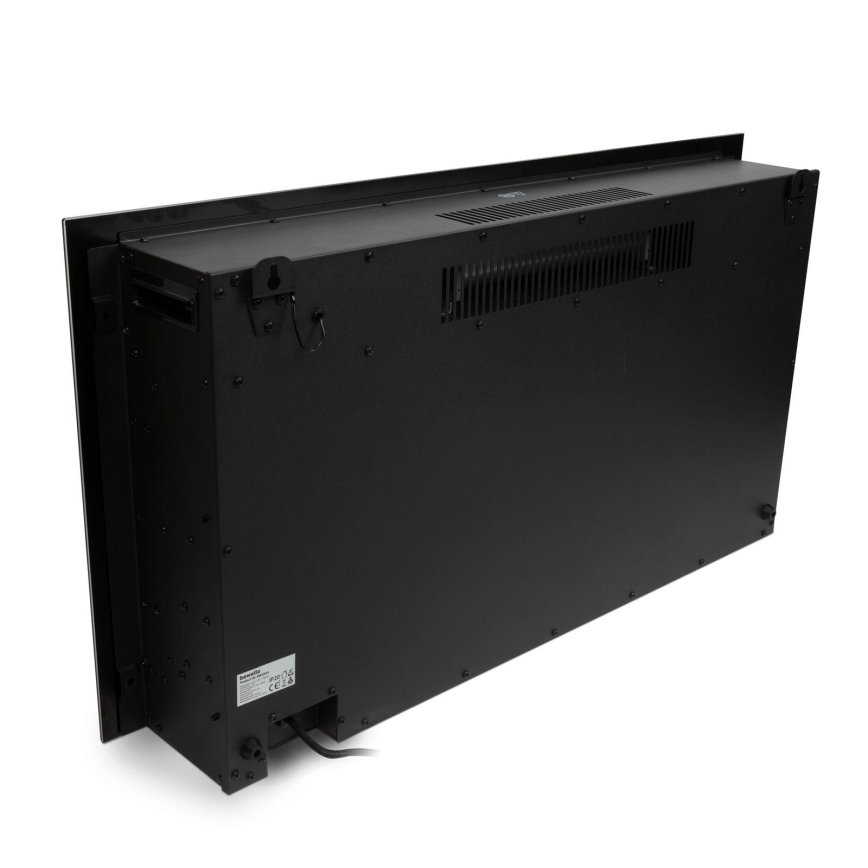 Lareira elétrica de parede LED com aquecimento LED/2000W/230V 48x91 cm + controlo remoto