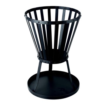 Lareira portátil a lenha 50x35 cm preto