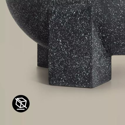 Lareira portátil com grelha 79,5x38 cm preto/granito escuro